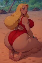 1girls ai_generated big_ass big_breasts disney female_only hotcartoonai lifeguard_(lilo_and_stitch) lilo_and_stitch solo solo_female tagme