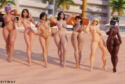 7girls anus ass bandage bandage_on_face bandage_on_leg beach big_ass big_breasts blowing_kiss breasts completely_nude completely_nude_female dark-skinned_female dark_skin different_breast_sizes double_agent_hush_(fortnite) evie_(fortnite) female female_only fortnite goggles goggles_on_head hand_behind_head hands_behind_head hands_on_ass hat hush_(fortnite) jules_(fortnite) kitway komplex_(fornite) leelah_(fortnite) looking_at_viewer looking_back looking_back_at_viewer marigold_(fortnite) mask masked masked_female multicolored_hair necklace nose_ring nude nude_female ok_sign peace_sign petite pose posing presenting_ass public public_nudity pussy shiny shiny_skin skye_(fortnite) summitseeker_evie_(fortnite) tattoo tattoos v_sign voluptuous voluptuous_female