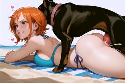 1girls ai_generated animal female lazor nami nami_(one_piece) one_piece tagme zoo zoophilia