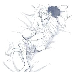 after_sex chuuya_nakahara cuddling dazai_osamu