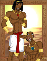 2boys bara big_penis cum dreamworks egyptian egyptian_mythology gay gninrom moses penis pharaoh public_domain rameses the_prince_of_egypt veiny_penis yaoi