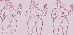 absurd_res anthro apoetofthefall big_breasts breasts digestion dragon female female_pred hi_res horn huge_breasts intimidation inverted_nipples larger_female male male/female male_prey multi_horn nipples oral_vore pinned priscilla_(apoetofthefall) rumbling_stomach size_difference smaller_male stomach_bulge struggling swallowing vore