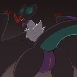 1:1 absurd_res ahatas anus ass biped blush claws clitoris fangs female feral genitals hi_res looking_at_viewer nintendo noivern open_mouth pokémon_(species) pokemon pokemon_(species) pussy simple_background solo tongue video_games wings yellow_eyes