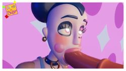 3d aliceisbusty animated animatronic ballora ballora_(fnafsl) ballora_(spiderjunior10) five_nights_at_freddy's heart-shaped_pupils no_sound oral robot robot_girl tagme thick_hips video