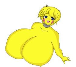 animatronic big_breasts blue_eyes blush blushing_female breasts chica_(fnia) cwacky3 erect_nipples erected female five_nights_at_freddy's five_nights_at_freddy's_2 five_nights_in_anime five_nights_in_anime_2 fnaf fnia happy muzzle nipples noseless open_mouth pink_muzzle smiling solo toy_chica toy_chica_(fnaf) yellow_body yellow_nipples yellow_skin