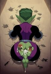 1boy ai_generated anal anal_sex ass_focus balls beast_boy beast_boy_(teen_titans) big_butt garfield_logan gay gay_sex lad male male_only penis solo spreading stuck_in_wall tagme teen_titans teen_titans_(television_series) through_wall twink