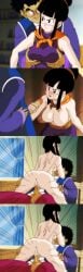 1boy 1boy1girl 1girls censored cheating chichi clothing comic cum dragon_ball dragon_ball_z girl_on_top glasses gmr handjob medium_breasts netorare ntr teacher vagina vaginal_penetration vaginal_sex