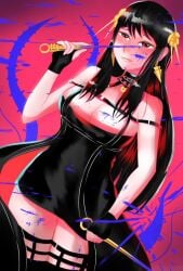 1girls black_hair mrbrauza23 seductive_eyes spy_x_family thorn_princess yor_briar yor_forger