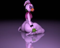 3d bubble_butt five_nights_at_freddy's fnaf glamrock_chica_(fnaf) looking_back masteryorg0 thick_thighs without_panties