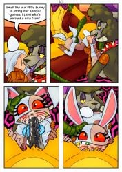 comic comic_page pumpkin_rabbit_(the_walten_files) rachel_waterman_(the_walten_files) the_mysterious_house vanny_(fnaf)