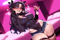 1girls ai_generated arzagod big_ass black_hair blue_eyes curvy curvy_female fate/grand_order fate/stay_night fate_(series) huge_ass huge_breasts large_breasts narrow_waist stable_diffusion tagme thick_thighs tohsaka_rin wide_hips