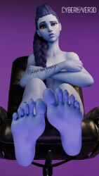 1girls 3d cyberlover3d feet female female_only foot_fetish foot_focus overwatch overwatch_2 soles soles_female solo toes widowmaker