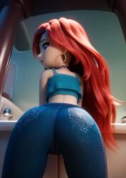 ai_generated ass chelsea_(ruby_gillman) chelsea_van_der_zee dreamworks female pants ruby_gillman,_teenage_kraken solo universal_studios