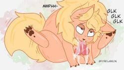 animal_genitalia animal_penis archived_source autofellatio balls blonde_hair blush blush_lines bodily_fluids canine_genitalia canine_penis cum cum_on_balls cum_on_face cum_on_penis eeveelution fellatio feral fiyr fiyrflareon flareon fur generation_1_pokemon genital_fluids genitals hair heart_eyes heart_symbol hi_res knot leaning leaning_forward looking_pleasured male masturbation motion_lines neck_tuft nintendo oral oral_masturbation orange_body orange_fur pawpads paws penile penile_masturbation penis pokemon pokemon_(species) sex sitting solo tail text tuft watermark yellow_tail