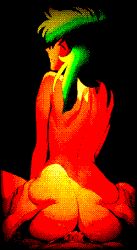 anal anal_sex andromeda_shun femboy gay gay_sex green_eyes green_hair pixel pixel_art saint_seiya