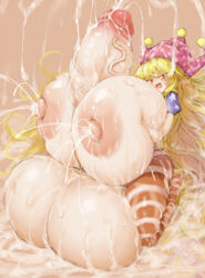 1futa 2b213 autopaizuri balls blonde_hair breasts censored clothed clothing clownpiece cum cum_everywhere cum_on_body cum_on_breasts cumshot ejaculation erection excessive_cum functionally_nude futa_only futanari hat human hyper hyper_balls hyper_breasts hyper_penis kneeling lactation light-skinned_futanari light_skin long_hair masturbation orgasm pale_skin partially_clothed penis smile solo touhou