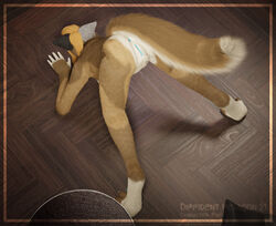 3d anthro canid canine canis diffident evie female furry hexagon highres jack-o'_pose mammal pose solo wolf zackweird