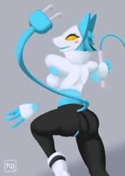 absurd_res android anthro ass breasts clothing deltarune digitigrade felid feline female fingers fur genitals hair hi_res hofi-peak machine mammal nude pussy robot smile solo tasque_manager_(deltarune) undertale_(series) video_games