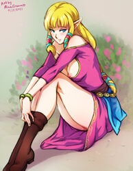 princess zelda from nintendo by minacream