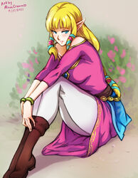 princess zelda from nintendo by minacream