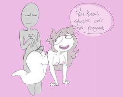 big_ass big_penis buttjob comic ghost ghost_girl huge_cock jaiden jaiden_animations long_hair looking_back muffintop speech_bubble talking text youtube youtuber