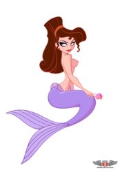 1girls alpha_channel areolae breasts brown_hair curly_hair disney erect_nipples eyeliner eyeshadow female female_only for_sticker_use full_body gomi-sama hercules_(disney) humanoid humanoidized lipstick looking_back looking_over_shoulder looking_to_the_side marine medium_breasts megara merfolk mermaid nipples phillipthe2 pinup png ponytail purple_eyes red_lipstick sitting solo sticker_template tied_hair topless transparent_background transparent_png watermark