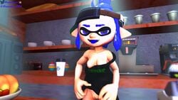 3d apron blue_hair cafe convex_(freezerburn) flashing flashing_breasts flashing_pussy freezerburnsfm iced_latte_with_breast_milk inkling inkling_girl meme original_character presenting seductive seductive_eyes seductive_look sfm source_filmmaker splatoon splatoon_2 starbuks_meme tongue_out