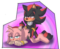 amy_rose angelofhapiness pink_fur pink_hair sega shadow_the_hedgehog sonic_(series) sonic_adventure_2 sonic_the_hedgehog_(series)