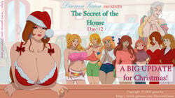 9girls big_breasts breasts brown_hair debra_(discreenvision) discreenvision female female_focus female_only hips hourglass_figure huge_breasts inusen large_breasts long_hair mature_female milf mother multiple_girls nipples older_female original original_character the_secret_of_the_house thick_thighs voluptuous wide_hips