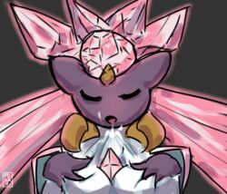 anthro bulge bulge_through_clothing cum cum_through_clothes cum_through_clothing cum_under_clothes cumming diancie ejaculation paizuri paizuri_under_clothes pokemon pov