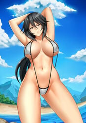 big_breasts bikini breasts infinite_stratos metalbolic orimura_chifuyu swimsuit tagme thick_thighs thighs