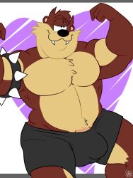 barazoku bobthetanuki bulge looney_tunes male male_only muscular solo taz