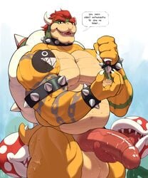 balls bara big_balls big_penis bowser gay koopa male male_only mario_(series) muscles muscular nintendo penis piranha_plant repzzmonster super_mario_bros.