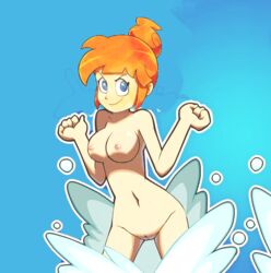 1girls blue_eyes breasts completely_nude_female edit hourglass_figure nintendo nude orange_hair popslinger pussy ria_carbon vagina