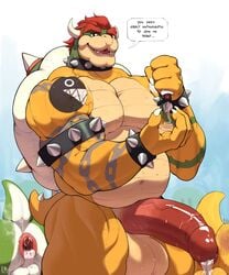 3boys balls bara big_balls big_dom_small_sub big_penis bowser cum cum_in_ass cum_inside gay koopa male male_only mario_(series) muscles muscular nintendo penis protagonistsub_antagonistdom repzzmonster small_sub_big_dom super_mario_bros. yaoi yoshi