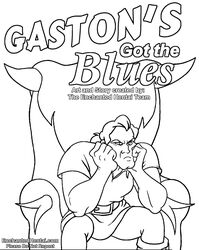 beauty_and_the_beast_(1991_film) comic_cover disney disney_villains drawnthatwayxx enchantedhentai.com gaston male male_only sketch