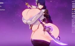 1girls 3d alternate_ass_size animated ass ass_bigger_than_head big_ass big_breasts bottom_heavy breasts breasts_bigger_than_head busty cleavage cleavage_overflow curvaceous curvy deep_cleavage dotolie3d dumptruck_ass enormous_ass enormous_breasts fat_ass female female_focus fully_clothed game_mod gameplay genshin_impact gigantic_ass gigantic_breasts huge_ass huge_breasts huge_thighs hyper hyper_ass hyper_breasts hyper_legs hyper_thighs large_breasts legs long_hair mod mp4 nipple_slip no_sound overflowing_breasts panties purple_eyes purple_hair raiden_shogun thick_thighs thighhighs thighs turntable_(animation) video wide_hips