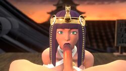 1boy 1girls 3d animated blowjob dark-skinned_female egyptian eye_contact green_eyes hands-free interracial large_penis lipstick lipstick_mark lipstick_on_penis menat no_sound oral petite ryu_(street_fighter) sexualenergy street_fighter street_fighter_v tagme video