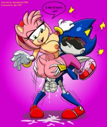 amy_rose big_ass big_balls carrying claws color cum cum_in_pussy daredemon7000 gloves grey_penis malfunction metal_sonic metallic_body pink_fur pink_hair rings_on_arms robot robot_on_mobian sega shoulder_pads smug_face sonic_(series) sonic_cd sonic_the_hedgehog_(series) text