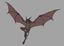 absurd_res anthro athletic_female bat_ears bat_nose breasts chiropteran elbow_tufts elena_(validheretic) female flying genitals hi_res mammal microchiropteran navel neck_tuft nipples nude patecko phyllostomid pussy solo spread_wings tuft vampire_bat winged_arms wings yangochiropteran yellow_eyes