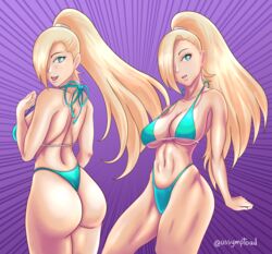 1girls absurdres ass ass_focus assymptoad back_view bare_legs bare_shoulders belly big_ass bikini blonde_hair blue_eyes boruto:_naruto_next_generations breasts cleavage collarbone female fit fit_female front_view hair_over_one_eye highleg highleg_bikini highres ino_yamanaka large_breasts light-skinned_female light_skin lip_gloss lipstick long_hair makeup mature mature_female midriff milf multiple_views naruto naruto_(series) navel ponytail solo solo_focus swimsuit thong thong_bikini toned toned_female wide_hips