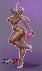 african african_female armpits b3b busty dark-skinned_female dark_skin dolores_(kof) female female_focus female_only frostyvector hourglass_figure king_of_fighters snk solo standing wide_hips