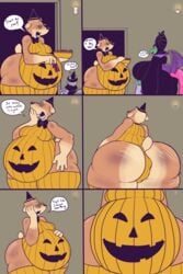 absurd_res ass big_butt desbjust dutchess_cotollus eulipotyphlan halloween hi_res holidays huge_butt hyper hyper_butt lagomorph leporid mammal mole_(animal) overweight rabbit slightly_chubby