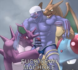 abs balls bandana bara biceps blush bound brute censored charizard circumcised claws clothes clouds dragon from_behind furry gay green_eyes group_sex hand_holding happy headgear lizard looking_down looking_up machoke male muscles navel nidoking nintendo no_humans octopus open_mouth orange_skin orgy pecs penis pokemon pokemon_(species) purple_skin raised_arm red_eyes reptile rodent scalie sex sharp_teeth smile speedo teeth tentacruel text underwear vein veins video_games wings