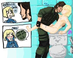 2boys cmnm human iroquois_pliskin male male_only metal_gear metal_gear_solid metal_gear_solid_2 multiple_males plus5pencil raiden raiden_(metal_gear) solid_snake yaoi