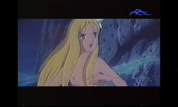 1girls blonde_hair breasts fairy_tales hans_christian_andersen hans_christian_andersen's_the_little_mermaid literature long_hair mermaid monster_girl nipples princess_marina public_domain royalty screencap tagme topless