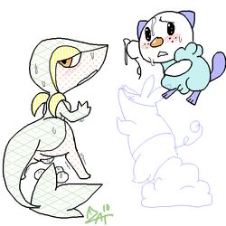 cautioncat nintendo oshawott pokemon pokemon_(species) pokemon_bw snivy tepig