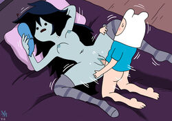 adventure_time bored bored_sex breasts distracted_sex emotionless female finn_the_human hikinks m_minotaur marceline missionary_position nipples penis pussy sex unseen_male_face vaginal_penetration y-s