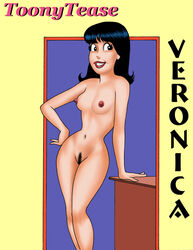 archie_comics black_hair erect_nipples eyelashes female large_breasts long_hair nude solo toonytease veronica_lodge wide_hips