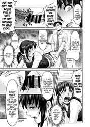 azasuke big_penis black_lagoon censored clothed clothed_sex dialogue english_text huge_cock monochrome okajima_rokuro penetration revy scary_face sex